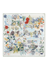 Yeşil Lena Saf İpek Eşarp 70x70 cm