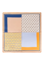 Bej Laila Saf İpek Kare Eşarp 50x50 cm