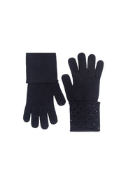 Siyah Lucia Taşlı Eldiven
