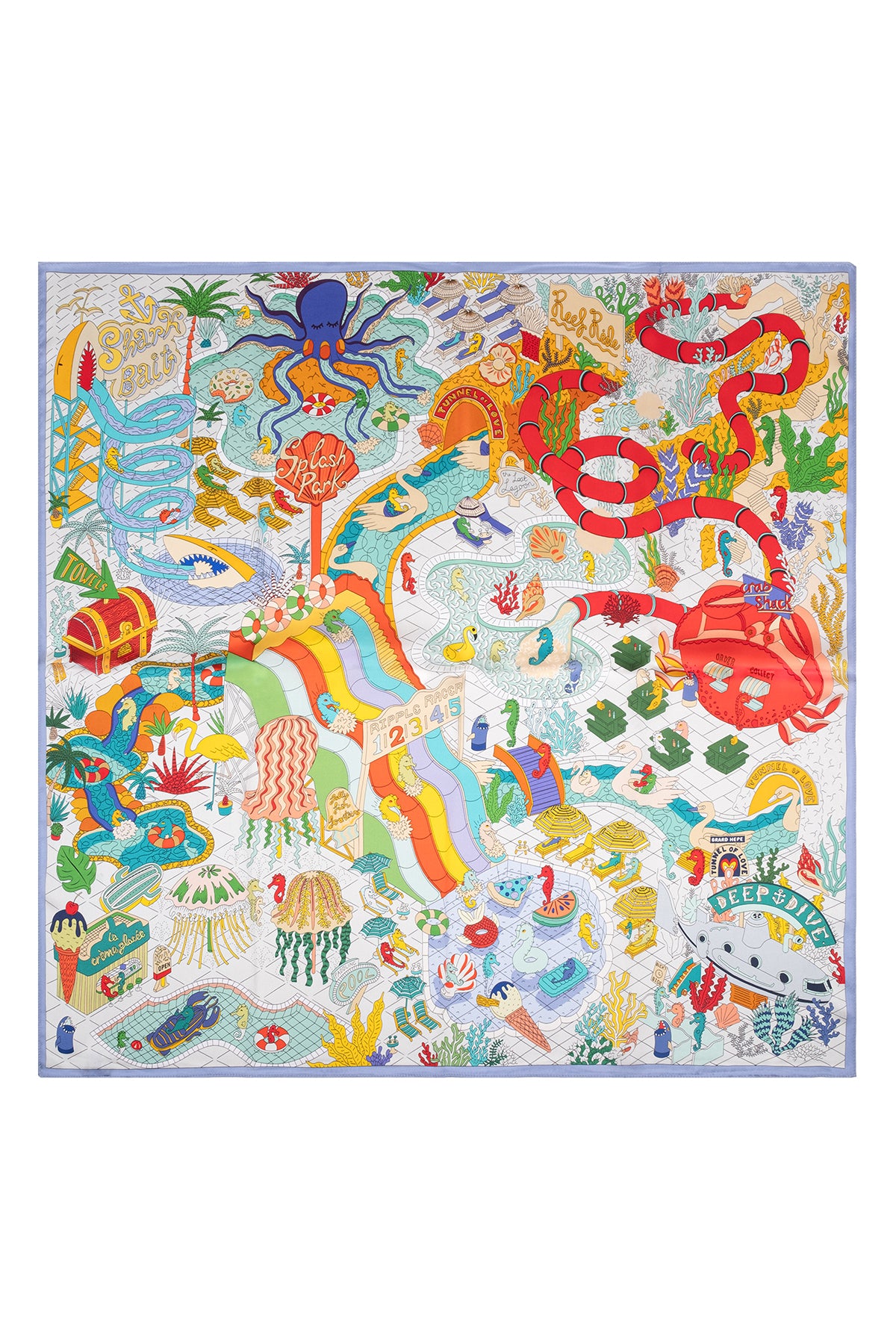 Lila Lara Saf İpek Baskılı Eşarp 90x90 cm