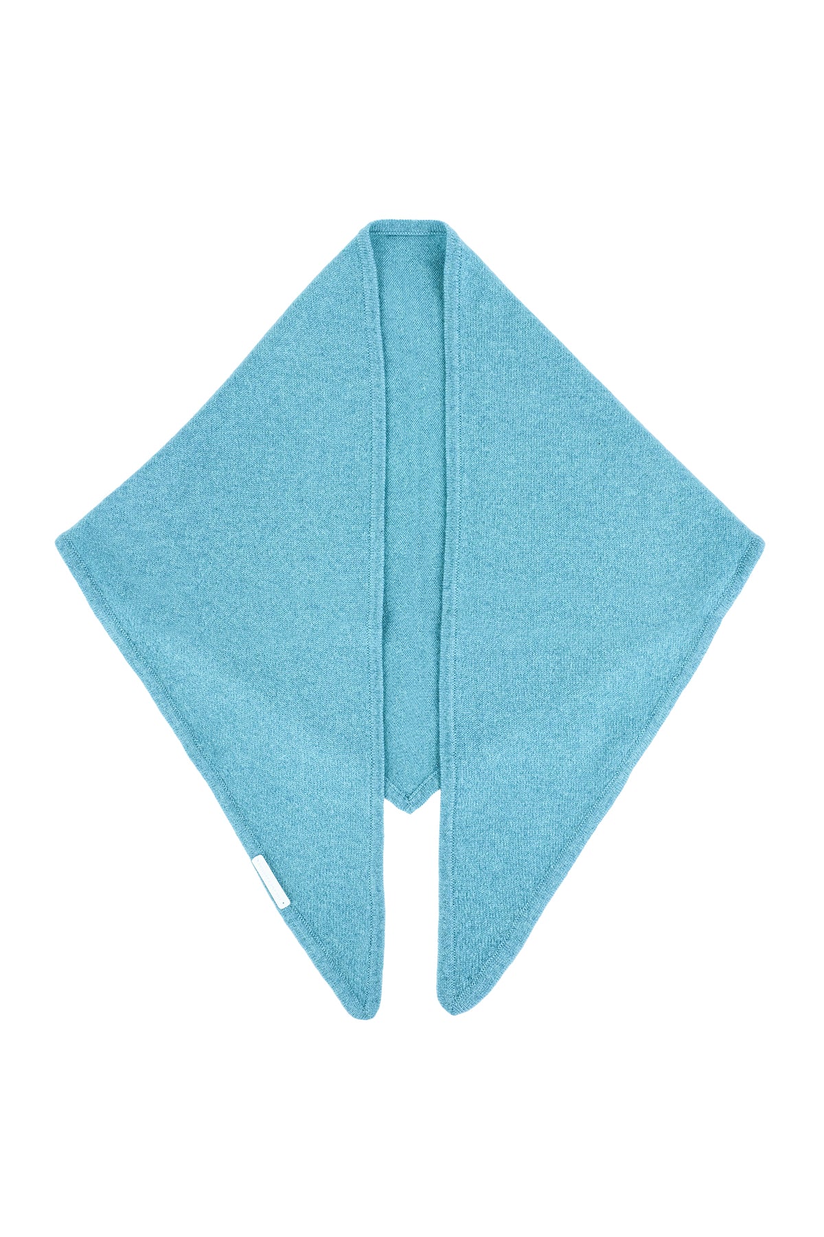 Açık Mavi Rose Saf Kaşmir Fular Bandana 115x45x45 cm