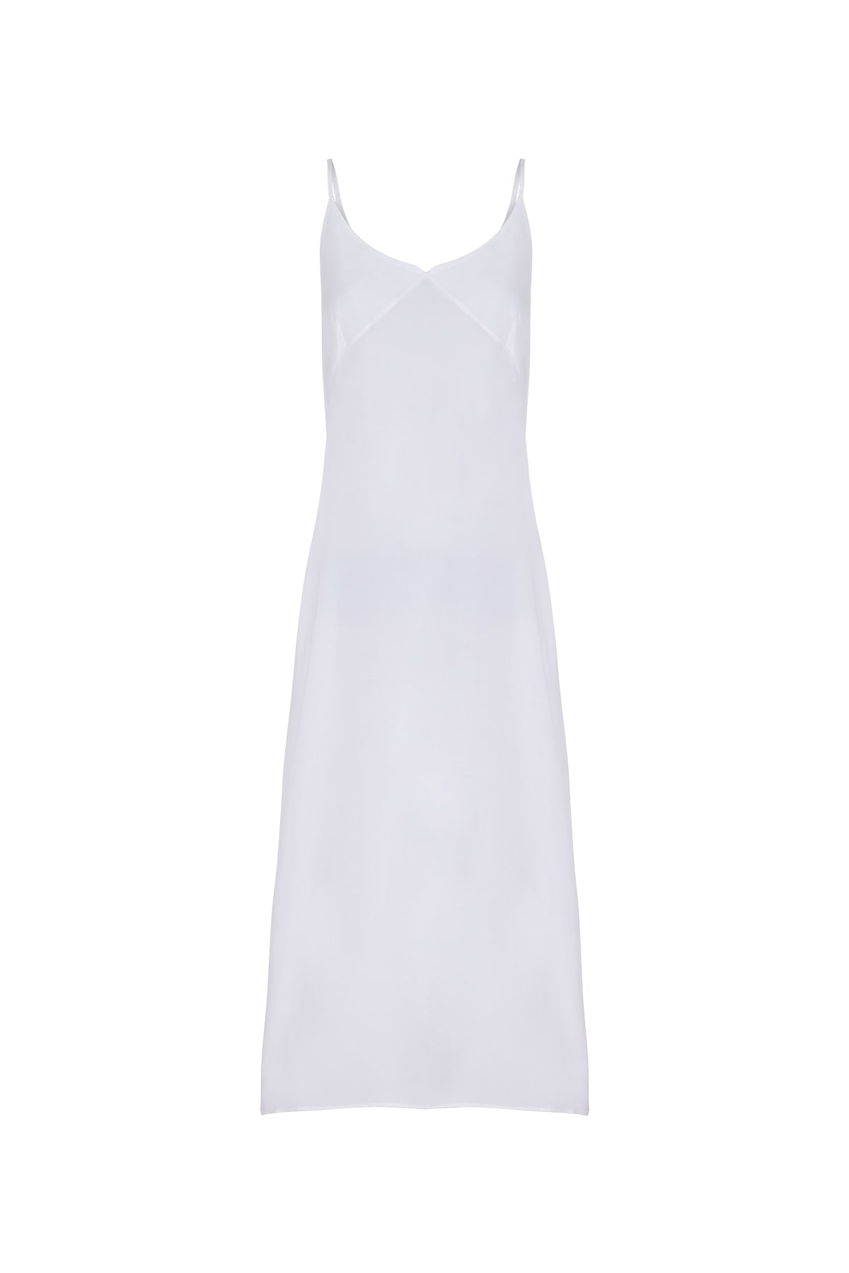 Ekru & More Claudia V Yaka Askılı Kupro Gecelik