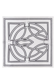 Beyaz Laila Saf İpek Kare Eşarp 50x50 cm