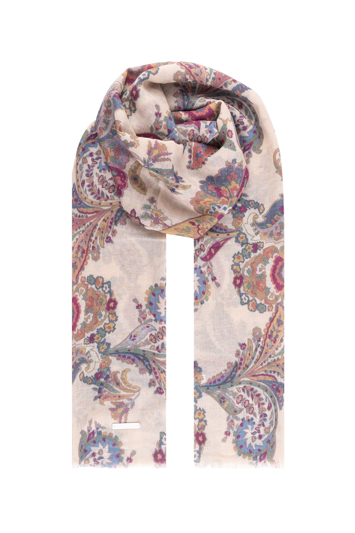 Ekru Jas Desenli  Şal 70x180 cm