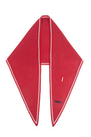 Kırmızı Mini Yün Kaşmir Bandana 30x130 cm