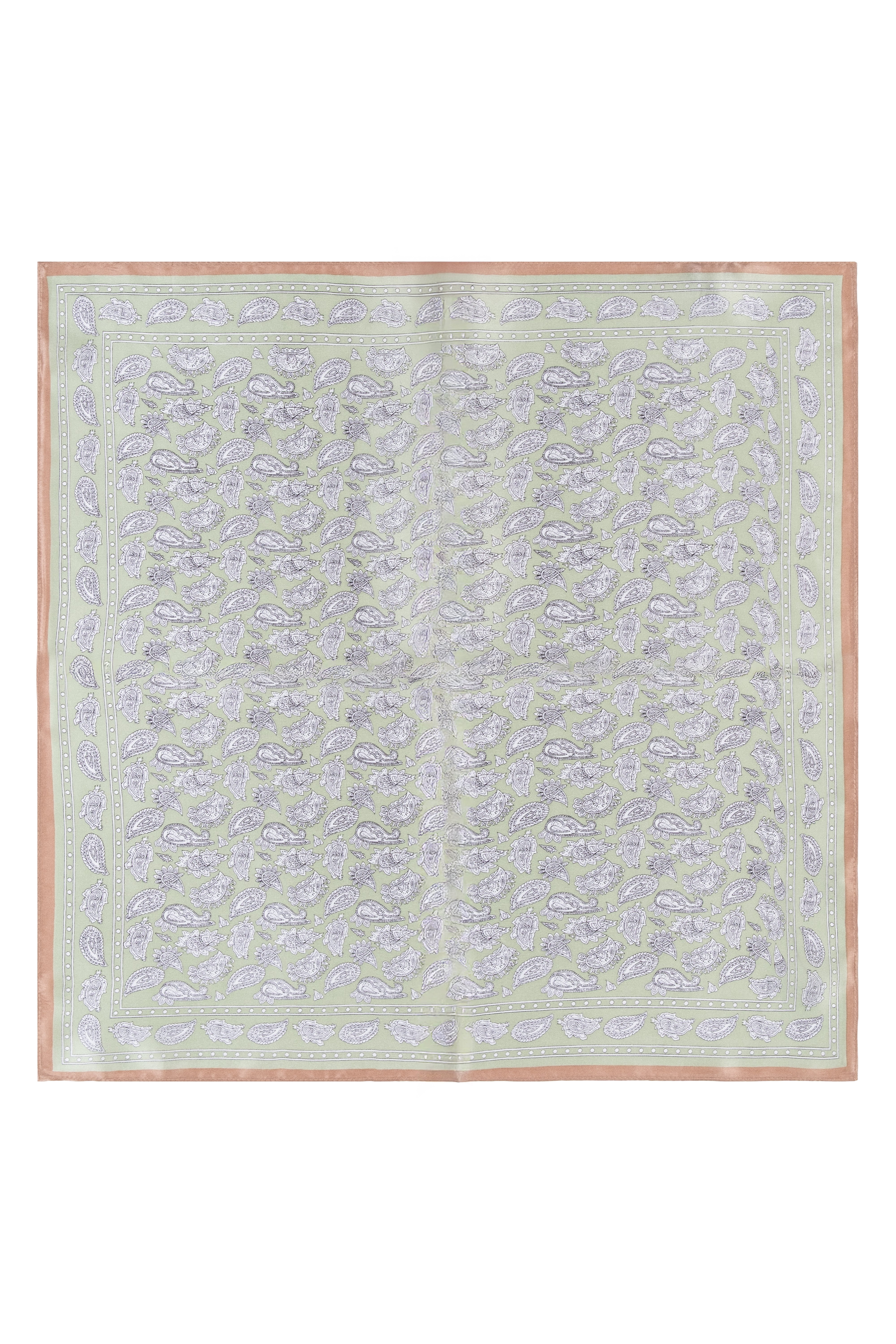 Açık Yeşil Laila Saf İpek Kare Eşarp 50x50 cm