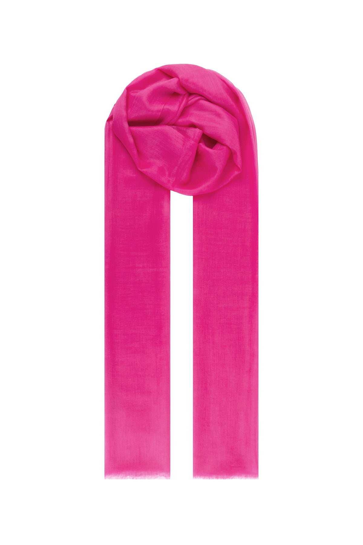 Fuşya Larissa Saf Kaşmir Şal 100x230 cm