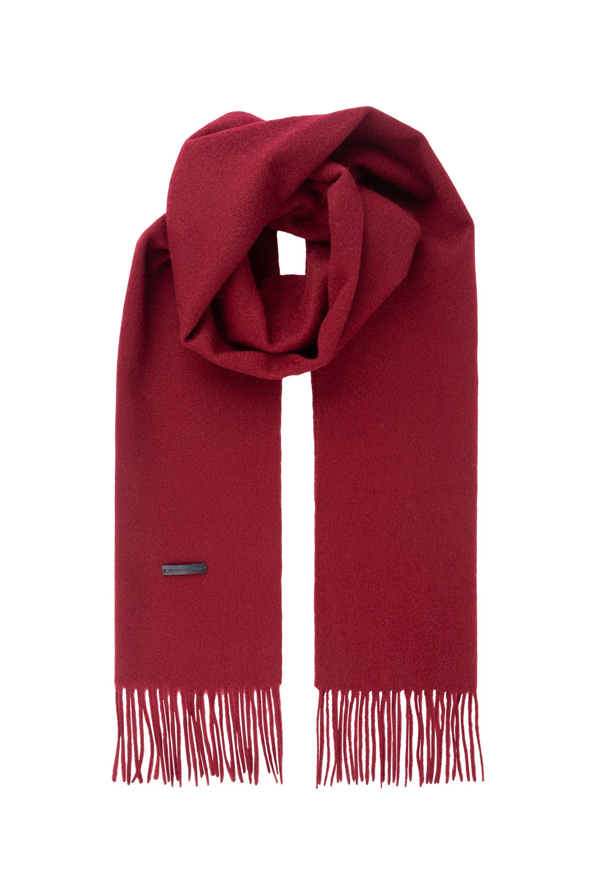 Bordo Saf Kaşmir Patrick Atkı 170x35 cm