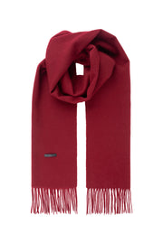 Bordo Saf Kaşmir Patrick Atkı 170x35 cm