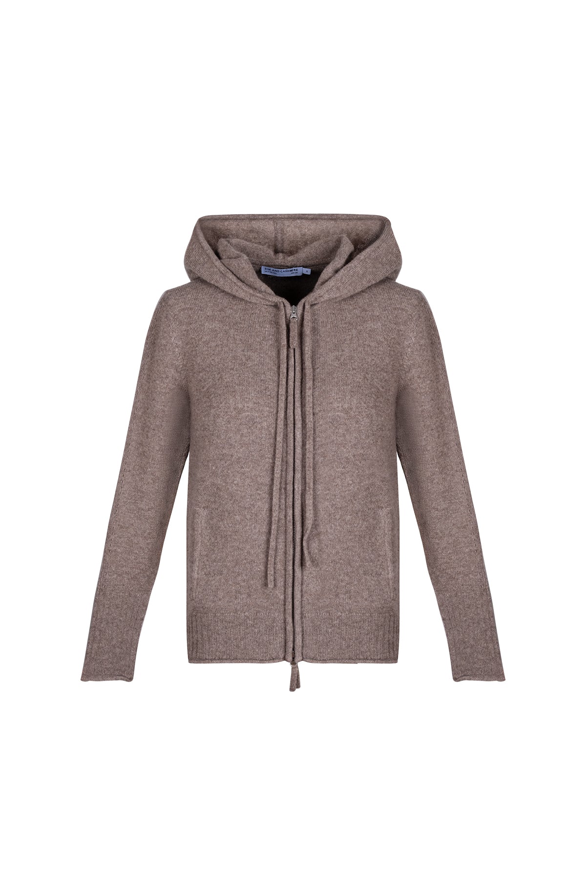 Vizon Isabella Saf Kaşmir Kapüşonlu Hırka