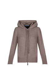 Vizon Isabella Saf Kaşmir Kapüşonlu Hırka