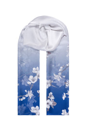 Mavi Luciana İpek Desenli Fular 55x170 cm