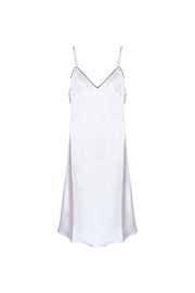 Beyaz Cindy Saf İpek Gecelik