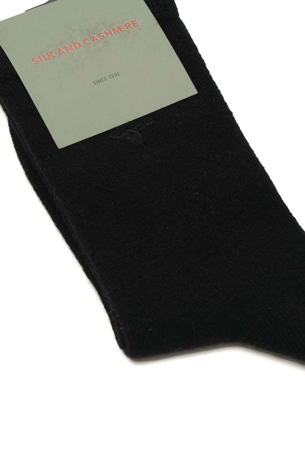 Siyah Saf Kaşmir Kadın Çorap
