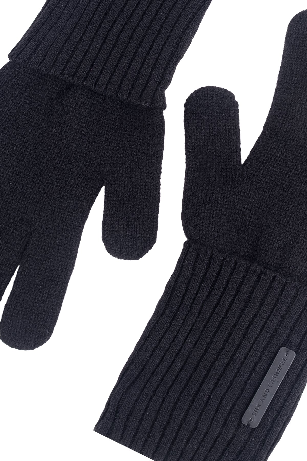 Siyah Hannover Saf Kaşmir Erkek Eldiven