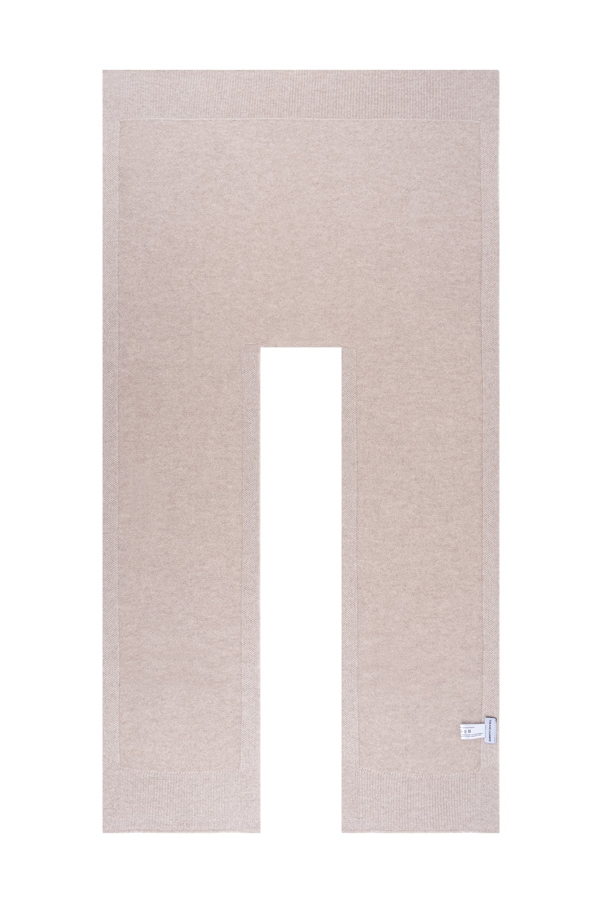 Bej Lilly Saf Kaşmir Kazak Atkı