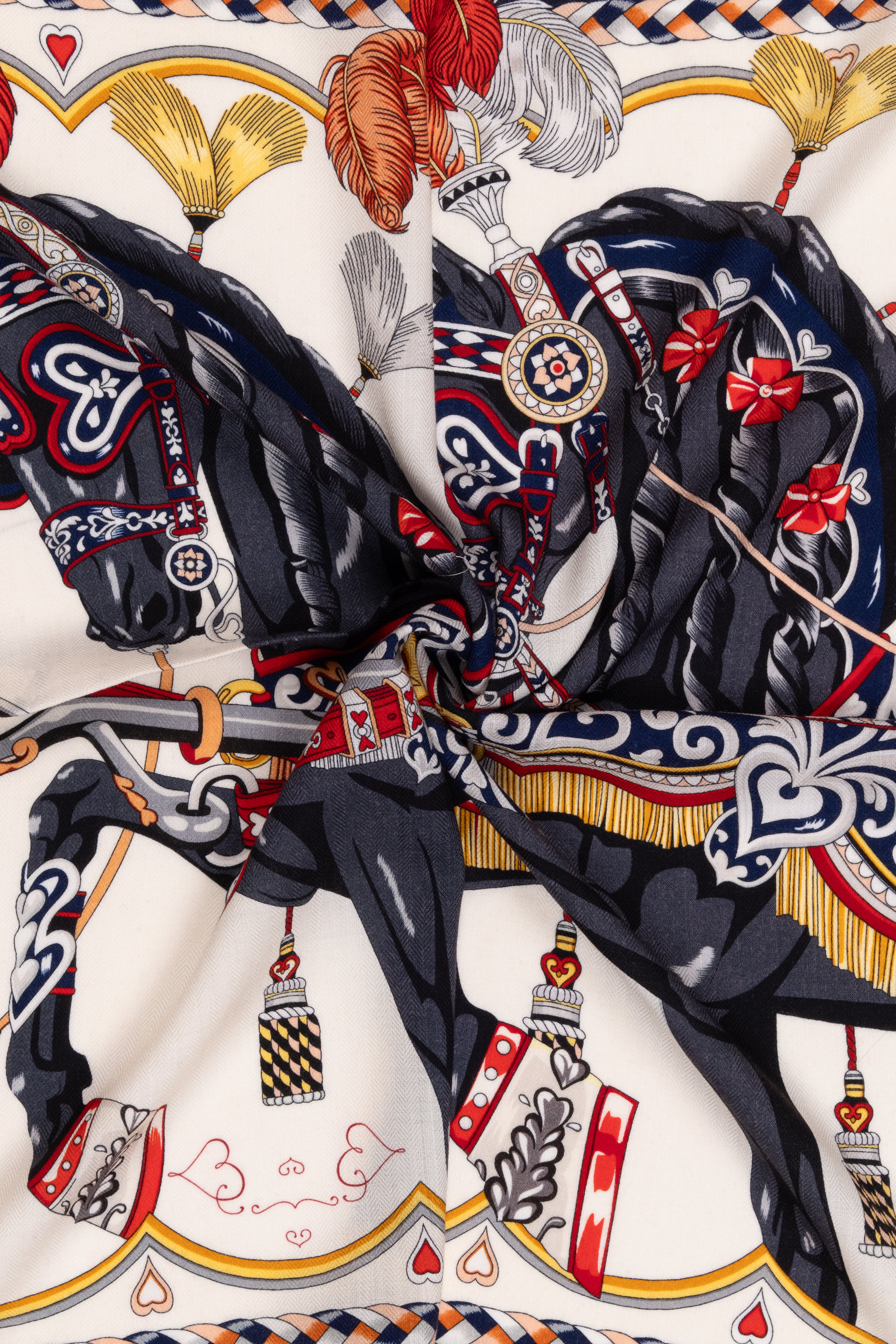 Gri Lea Kaşmir Desenli Kare Eşarp 70x70