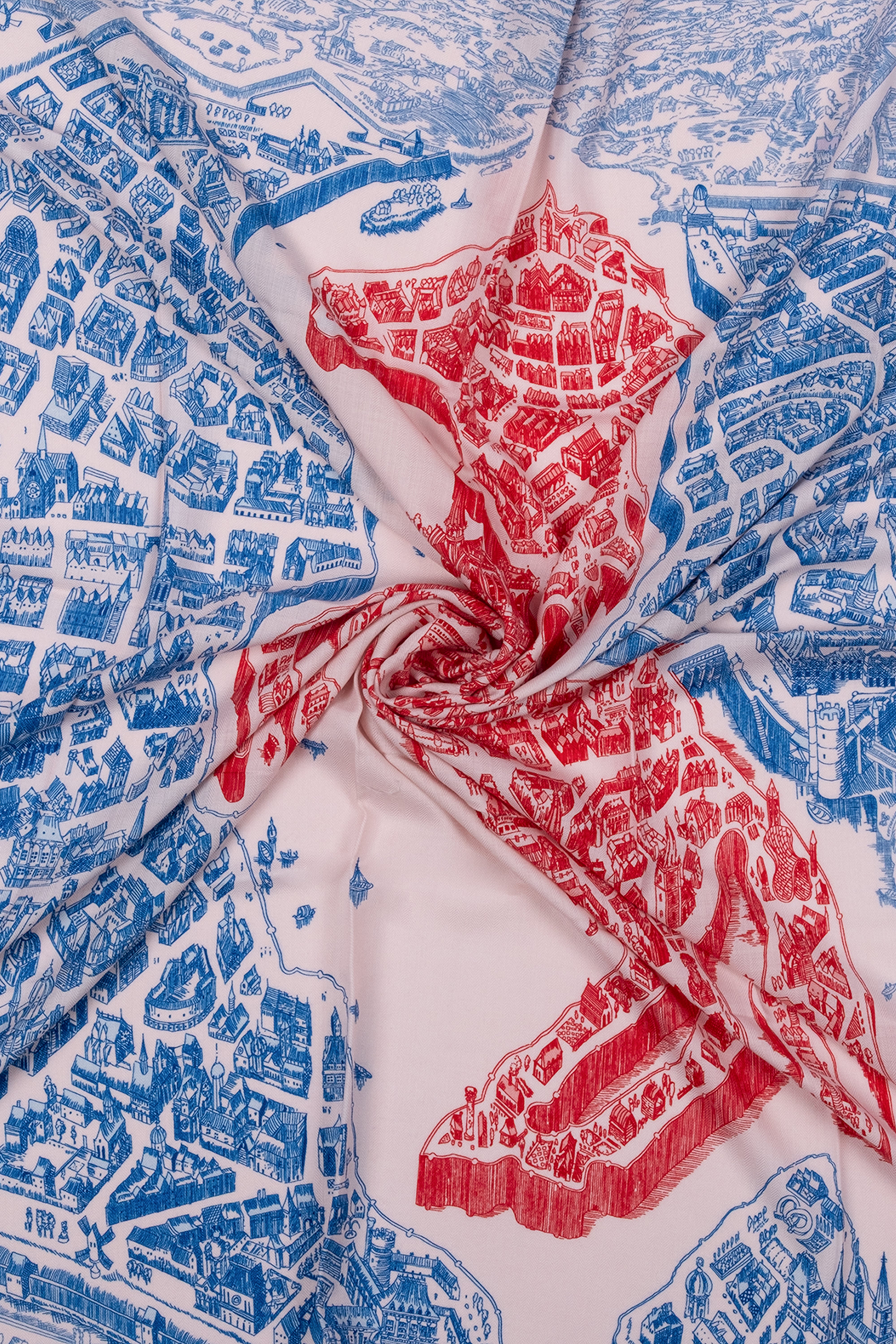 Açık Pembe Linda Kaşmir Desenli Kare Eşarp 140x140  cm