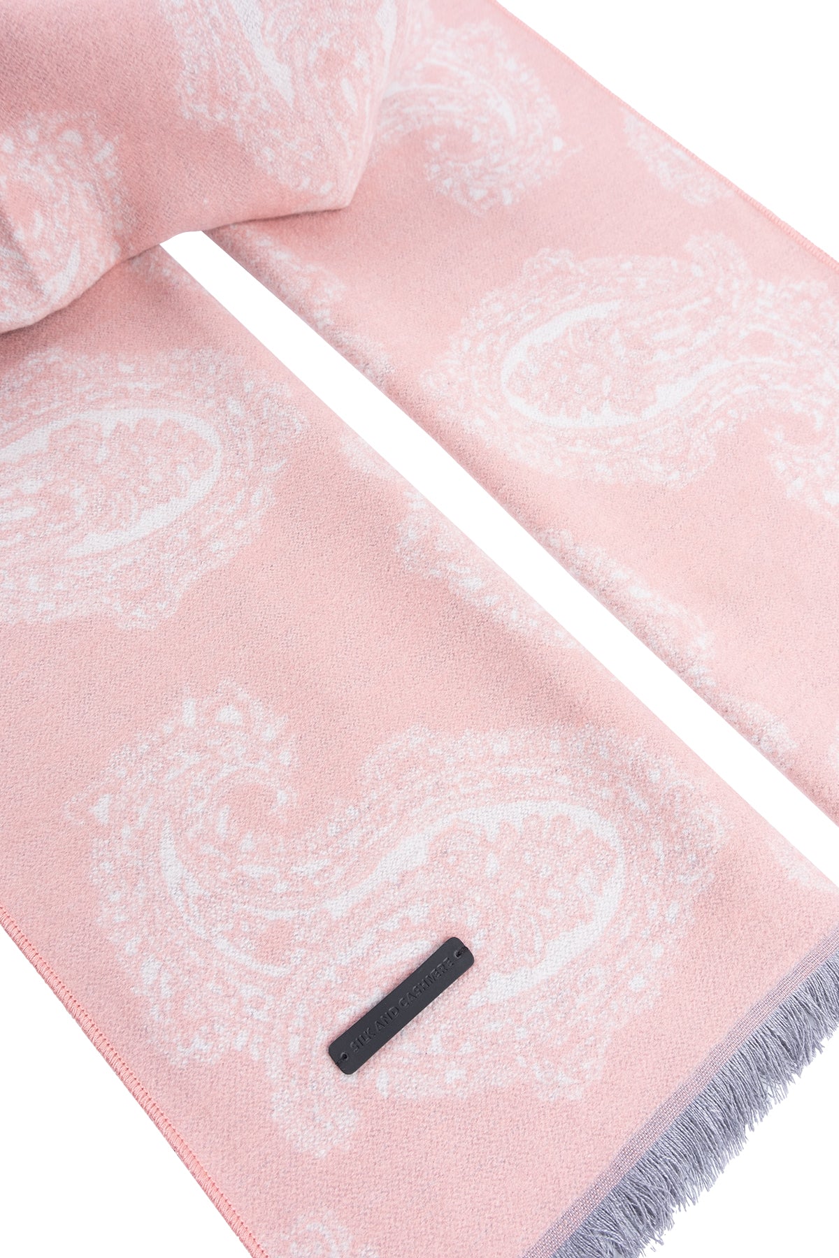 Renkli Lotus Saf İpek Desenli Atkı 30*177+2cm