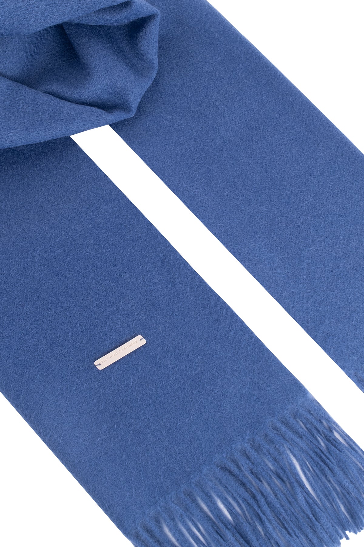 Mavi Rose Saf Kaşmir Şal 180x60 cm