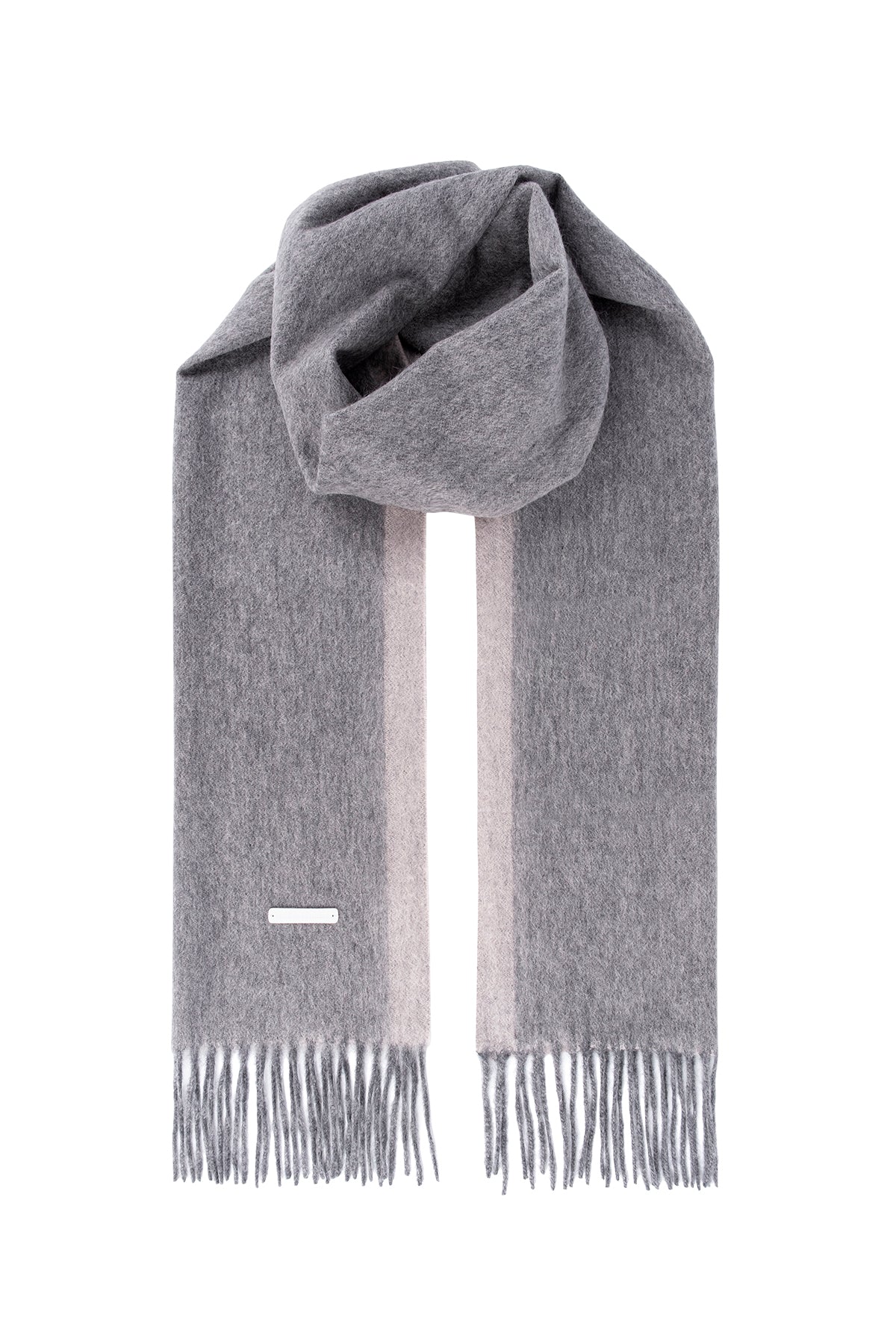 Açık Gri Patrick Saf Kaşmir Atkı 30x180 cm