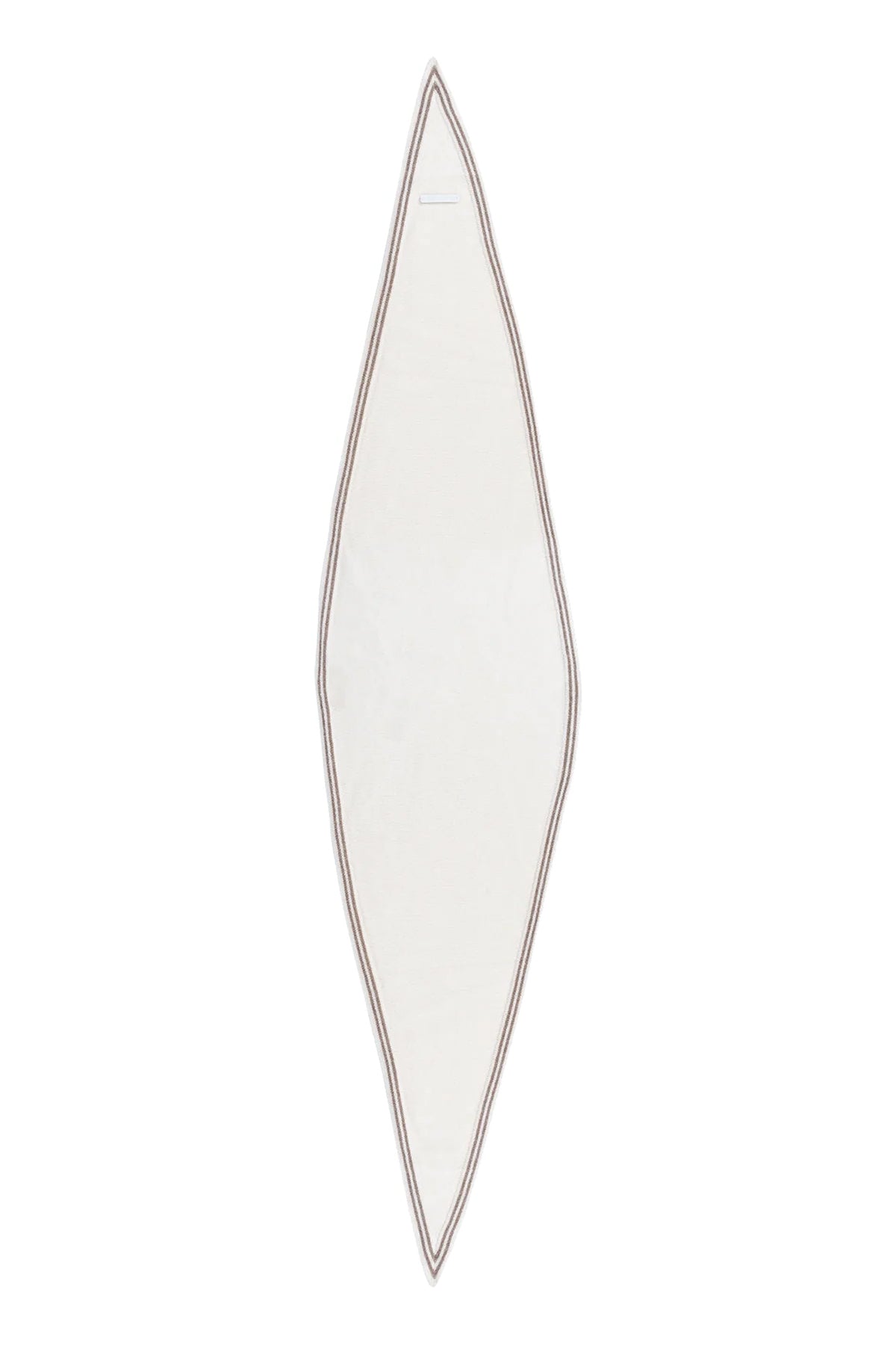 Ekru Mini Saf Kaşmir Bandana 30x125 cm