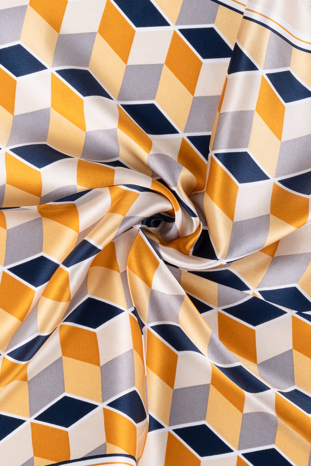 Bej Laila Saf İpek Kare Eşarp 50x50 cm