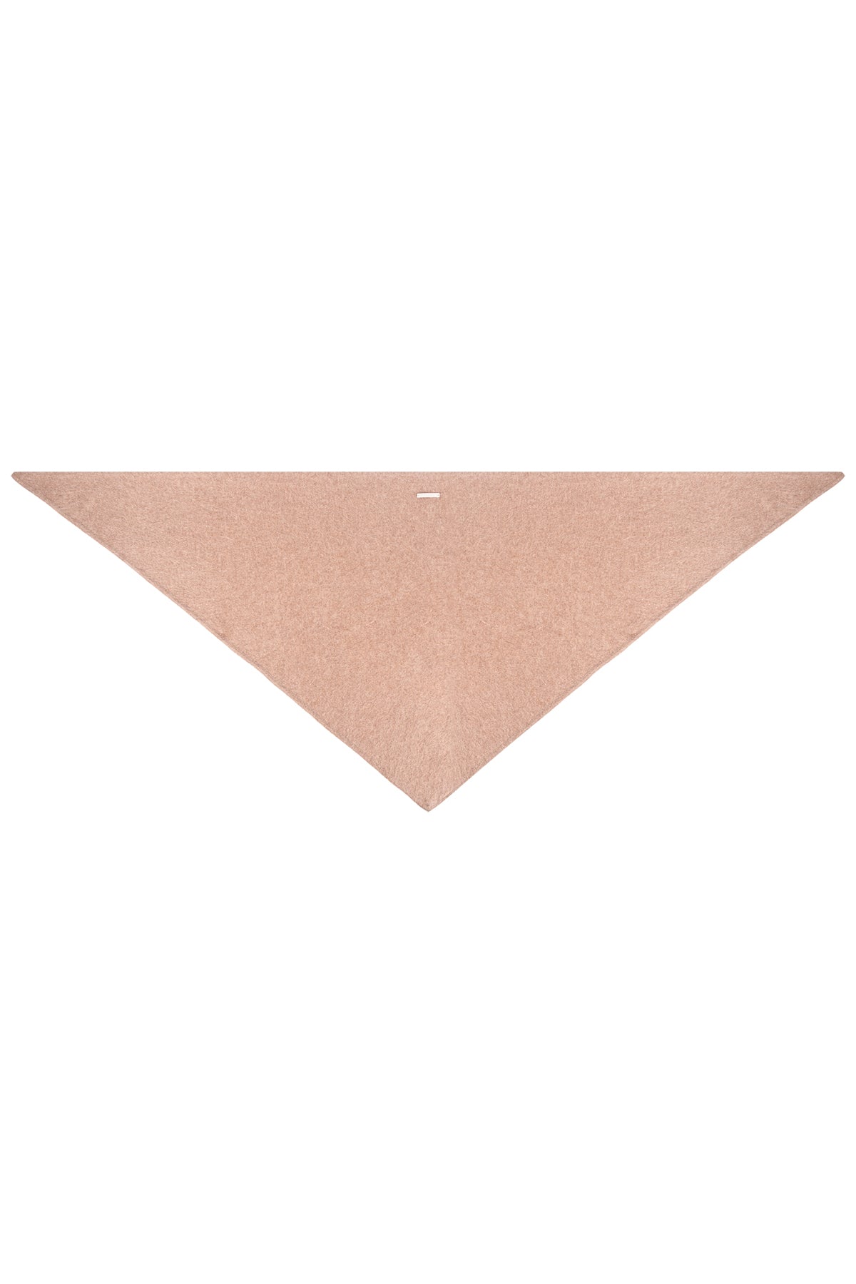 Açık Camel Brushed Saf Kaşmir Üçgen Şal 73x160x73
