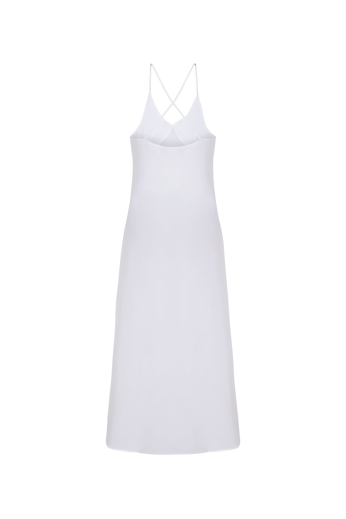 Ekru & More Claudia V Yaka Askılı Kupro Gecelik