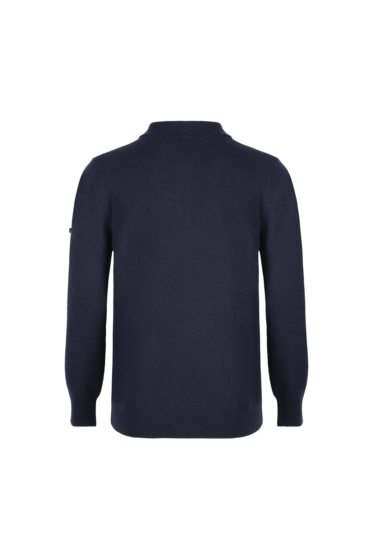 Lacivert Saf Kaşmir Polo Kazak