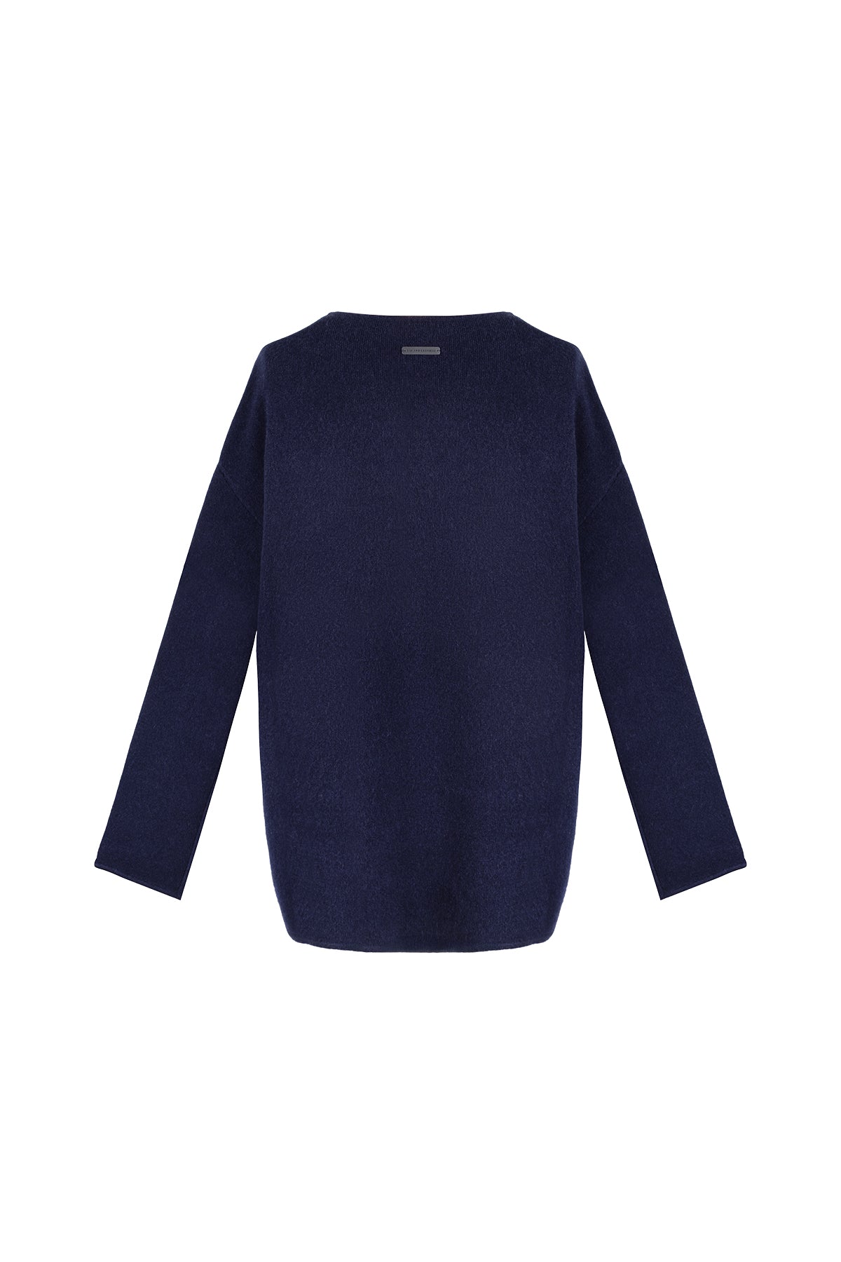 Lacivert Alexia Saf Kaşmir Çelik Örgü Kazak