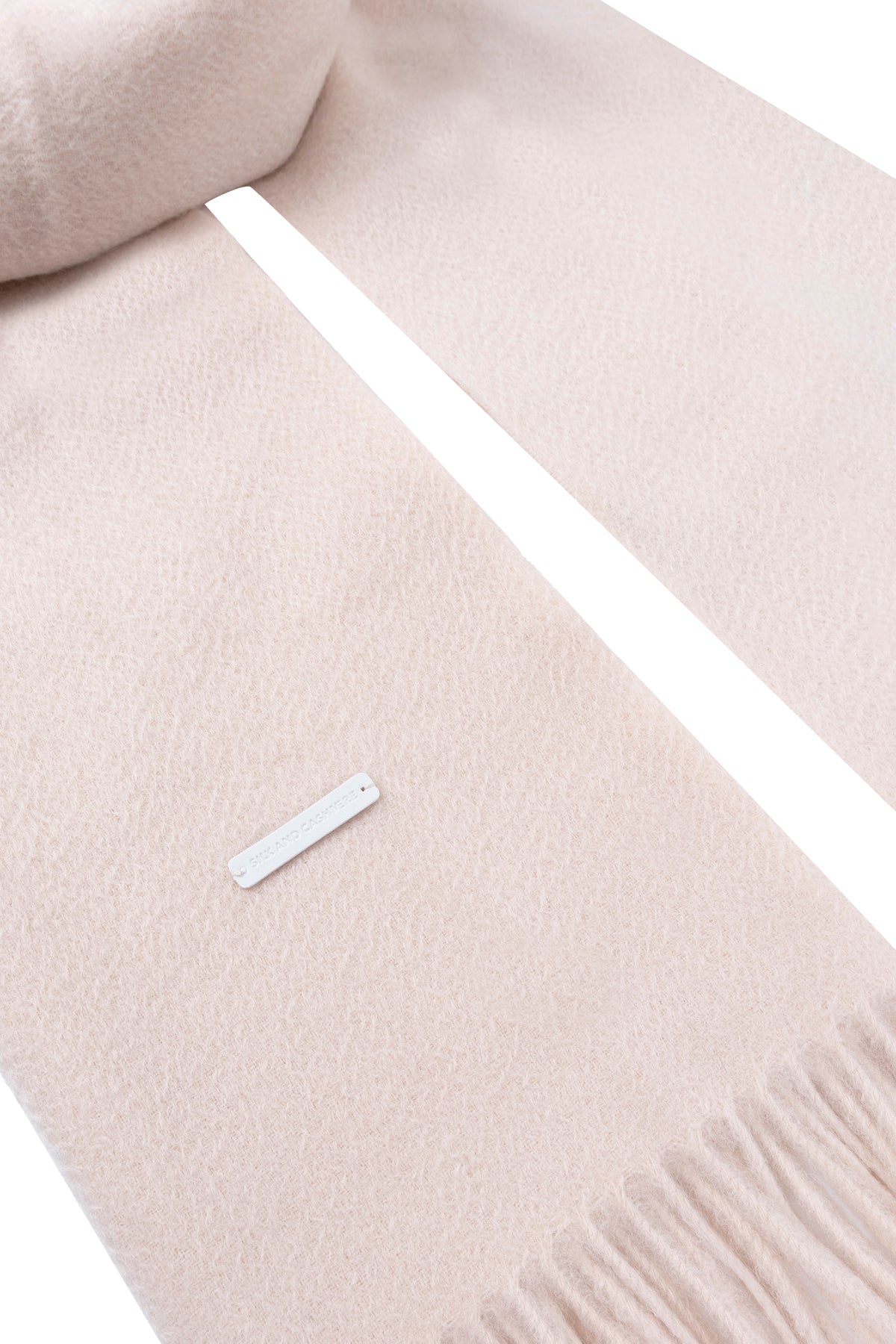 Açık Bej Rose Saf Kaşmir Şal 180x60