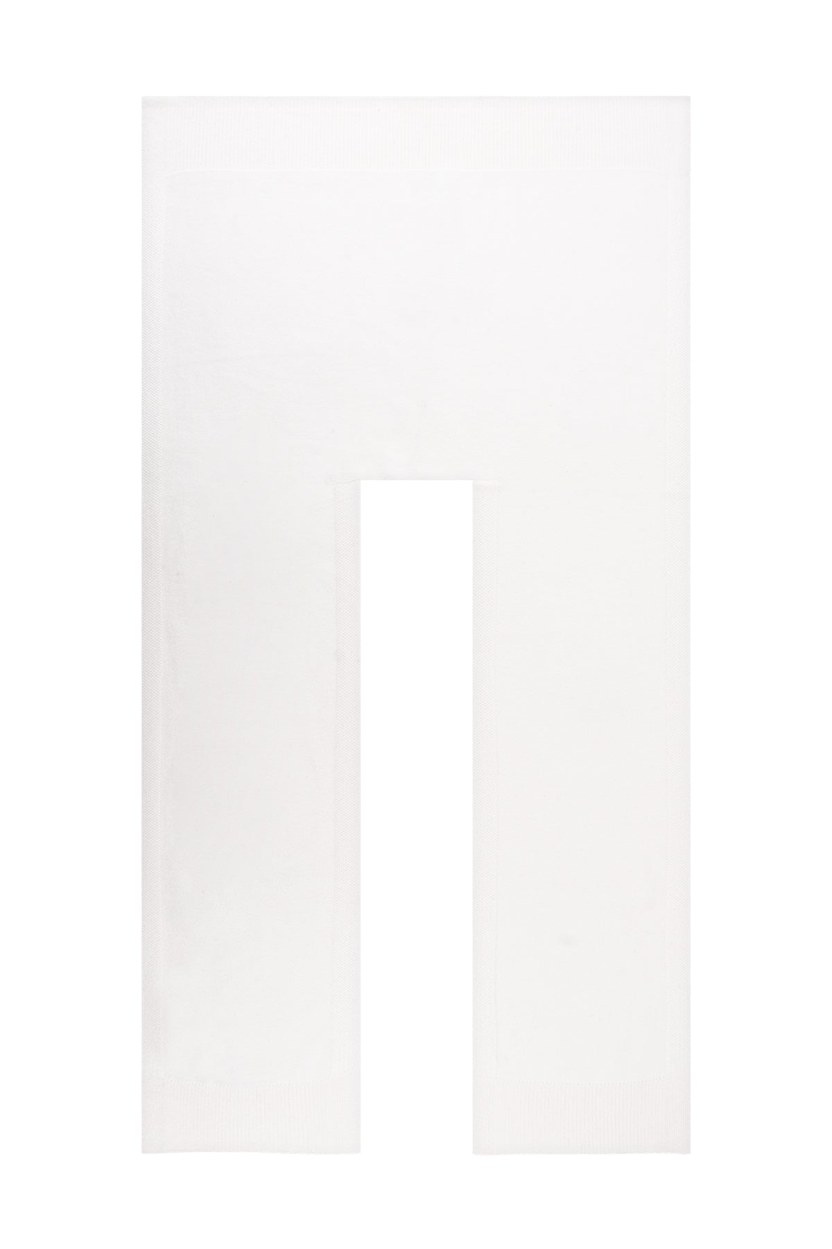 Beyaz Lilly Saf Kaşmir Kazak Atkı