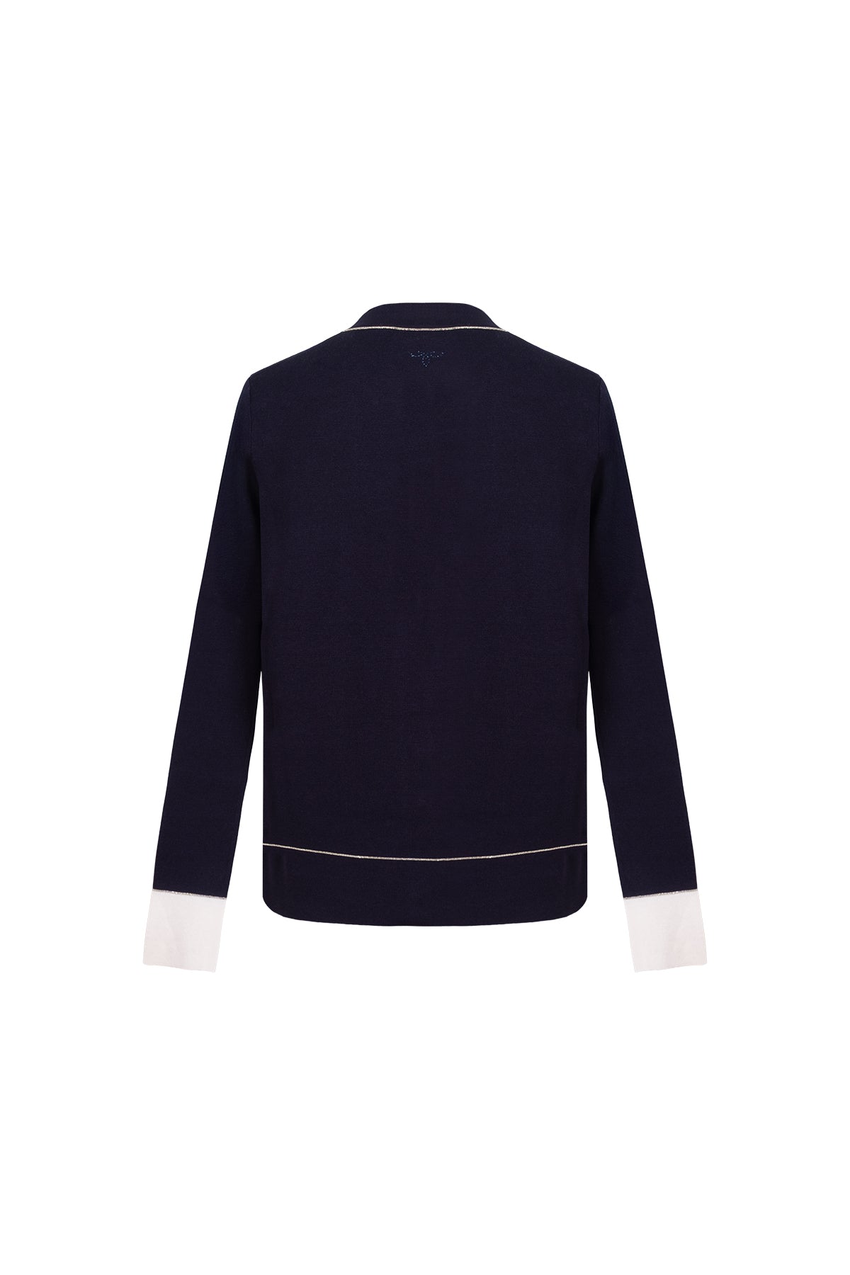 Lacivert Grace İpekli Zincirli Hırka