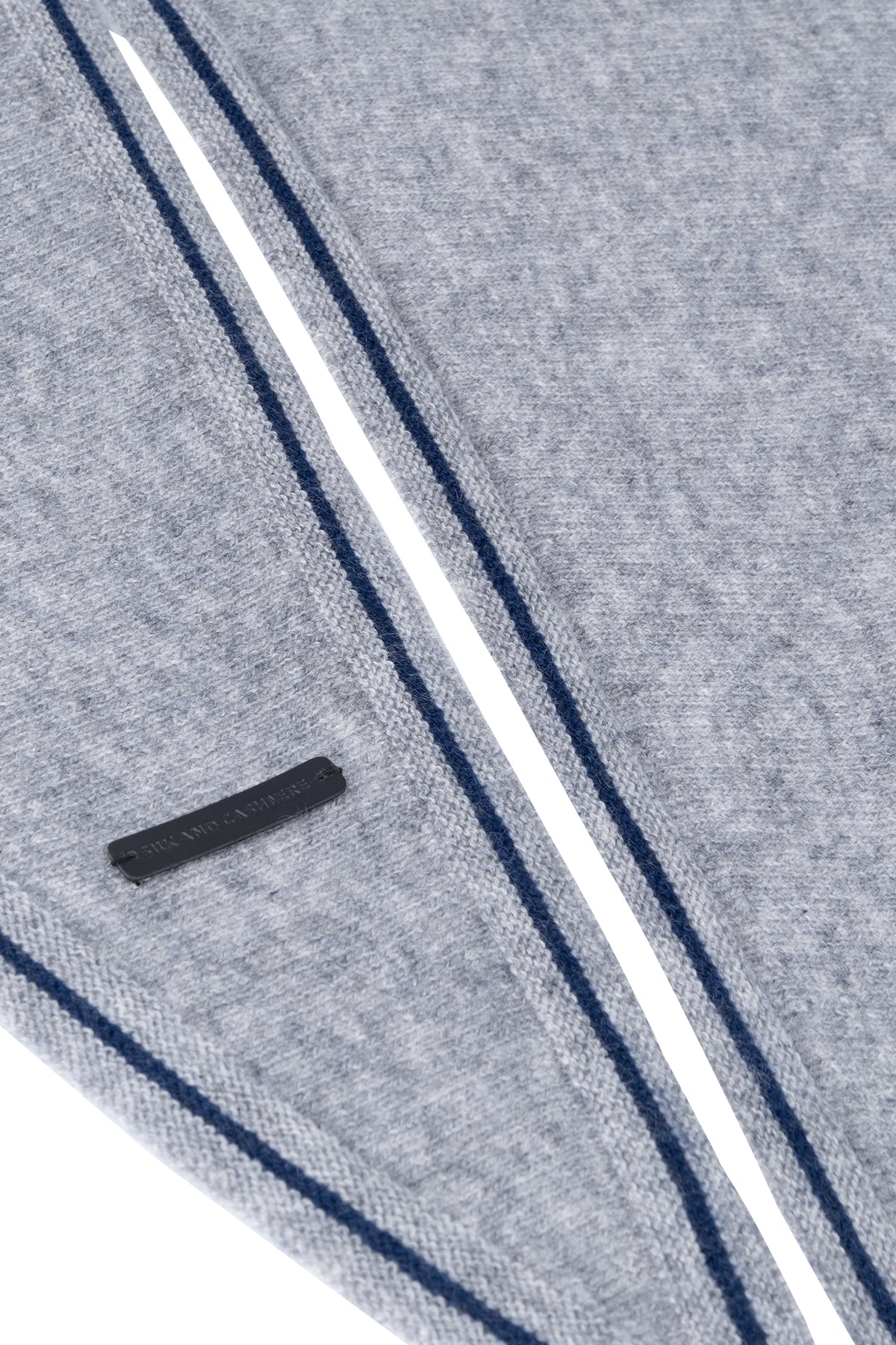 Gri Mini Yün Kaşmir Bandana 30x130 cm