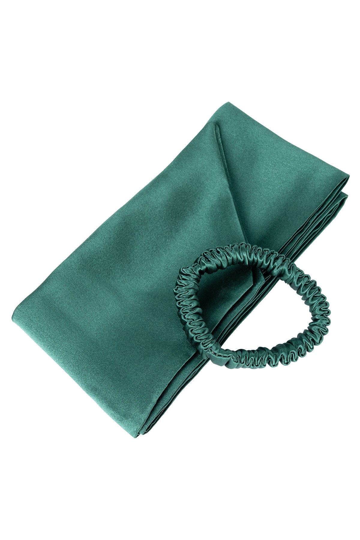 Yeşil Anabel Saf İpek Kurdeleli Toka