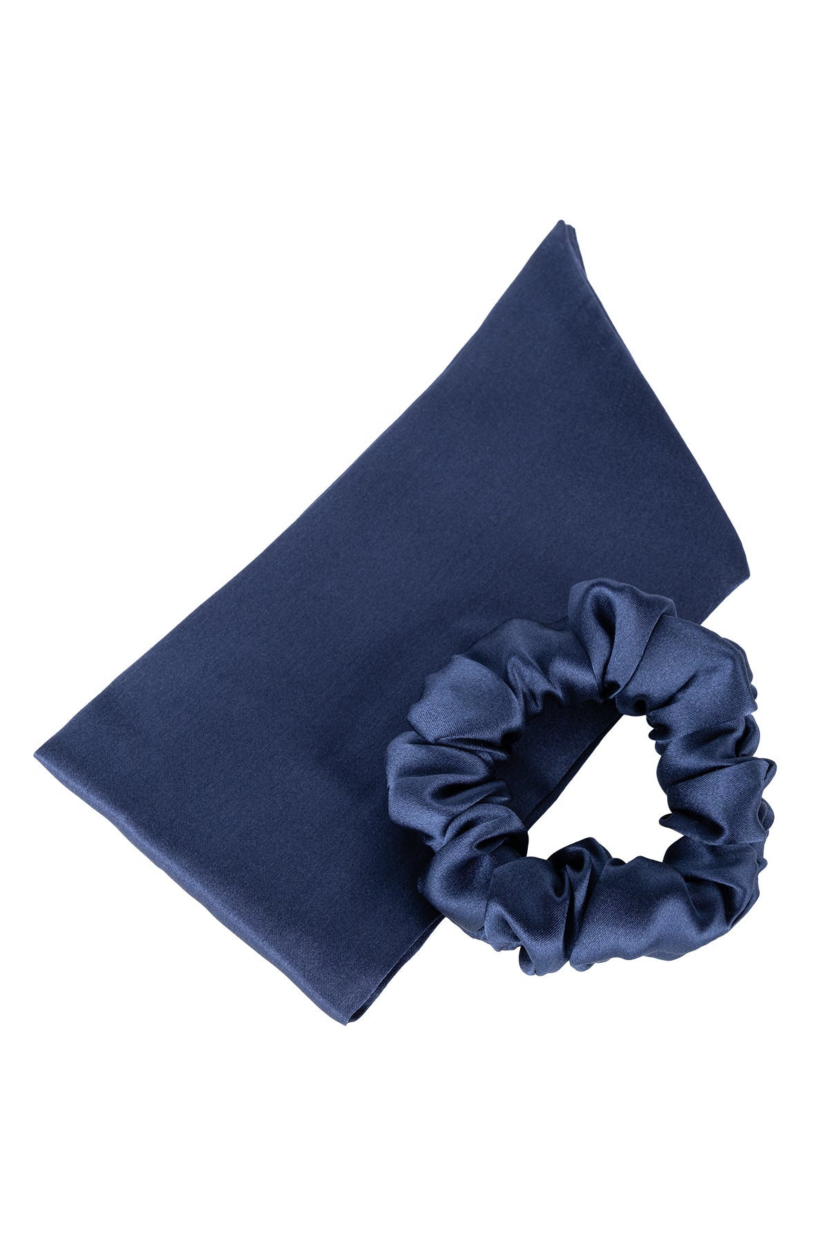 Lacivert Anabel Saf İpek Büyük Kurdeleli Toka