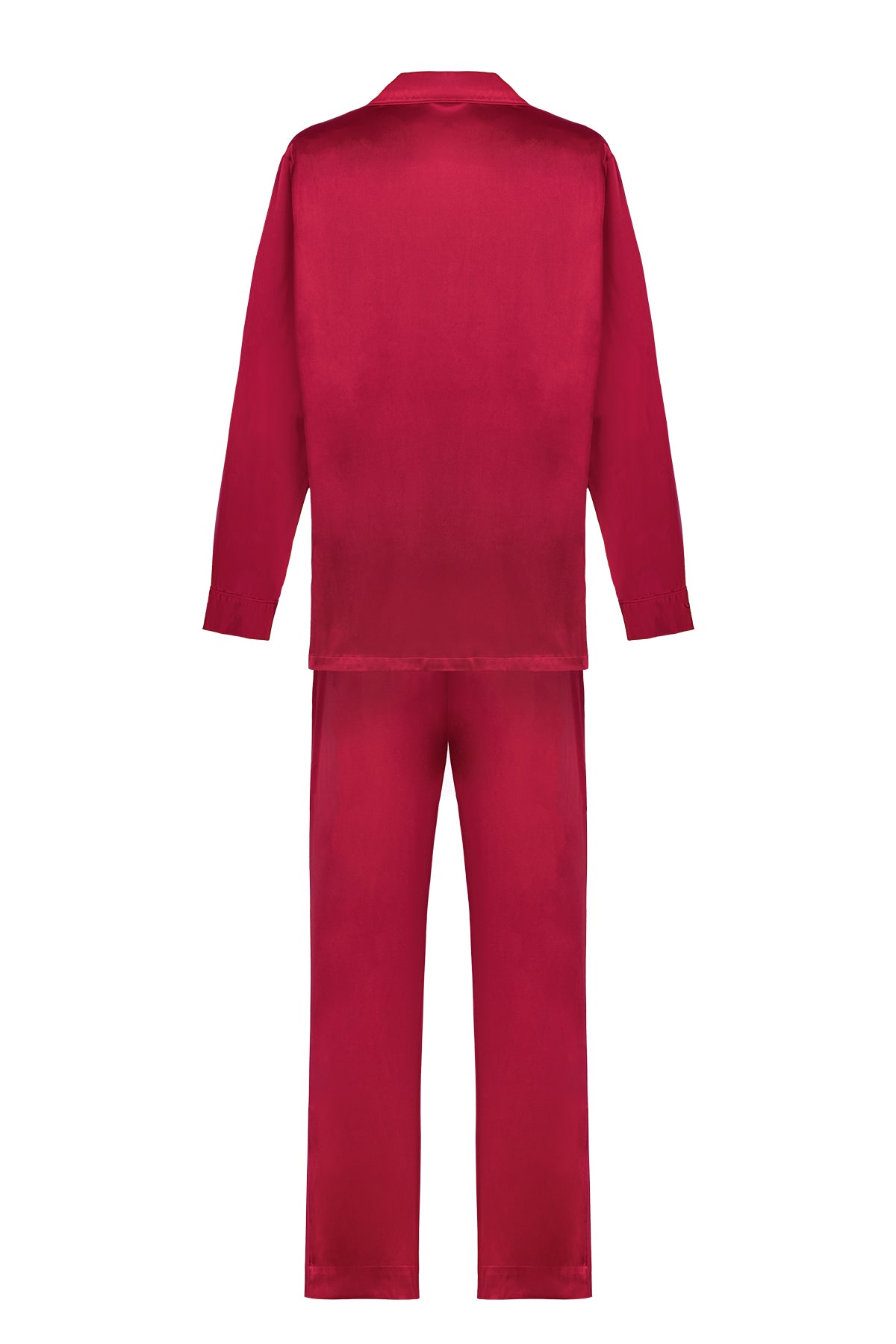 Kırmızı Lindy İpek Pijama Seti