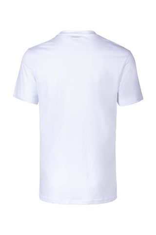 Beyaz Yuvarlak Yaka Erkek T-Shirt