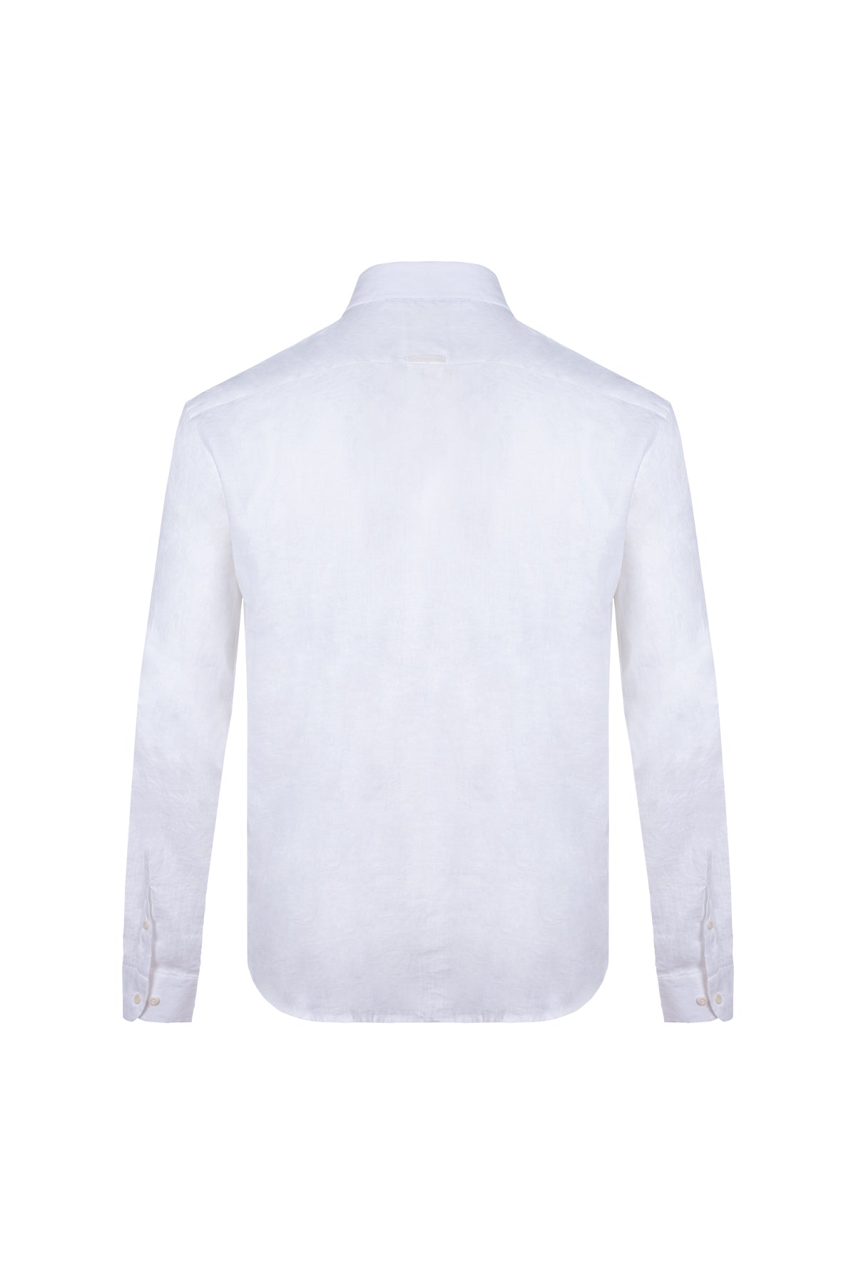 Beyaz Leon Keten Erkek Gömlek
