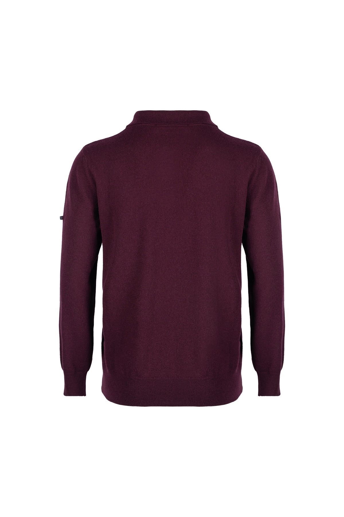 Koyu Bordo Saf Kaşmir Polo Kazak