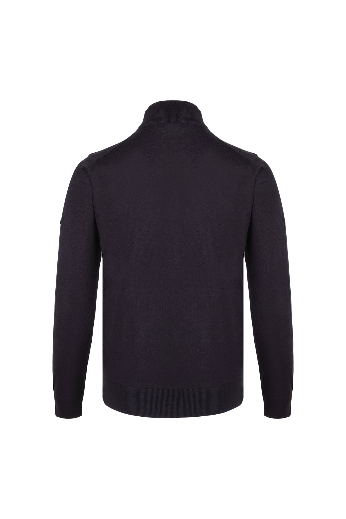 Siyah Paul İpek Kaşmir Yarım Balıkçı Triko