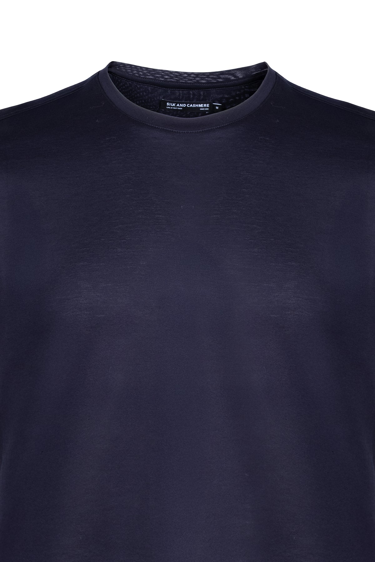 Lacivert Kevin Bisiklet Yaka T-Shirt