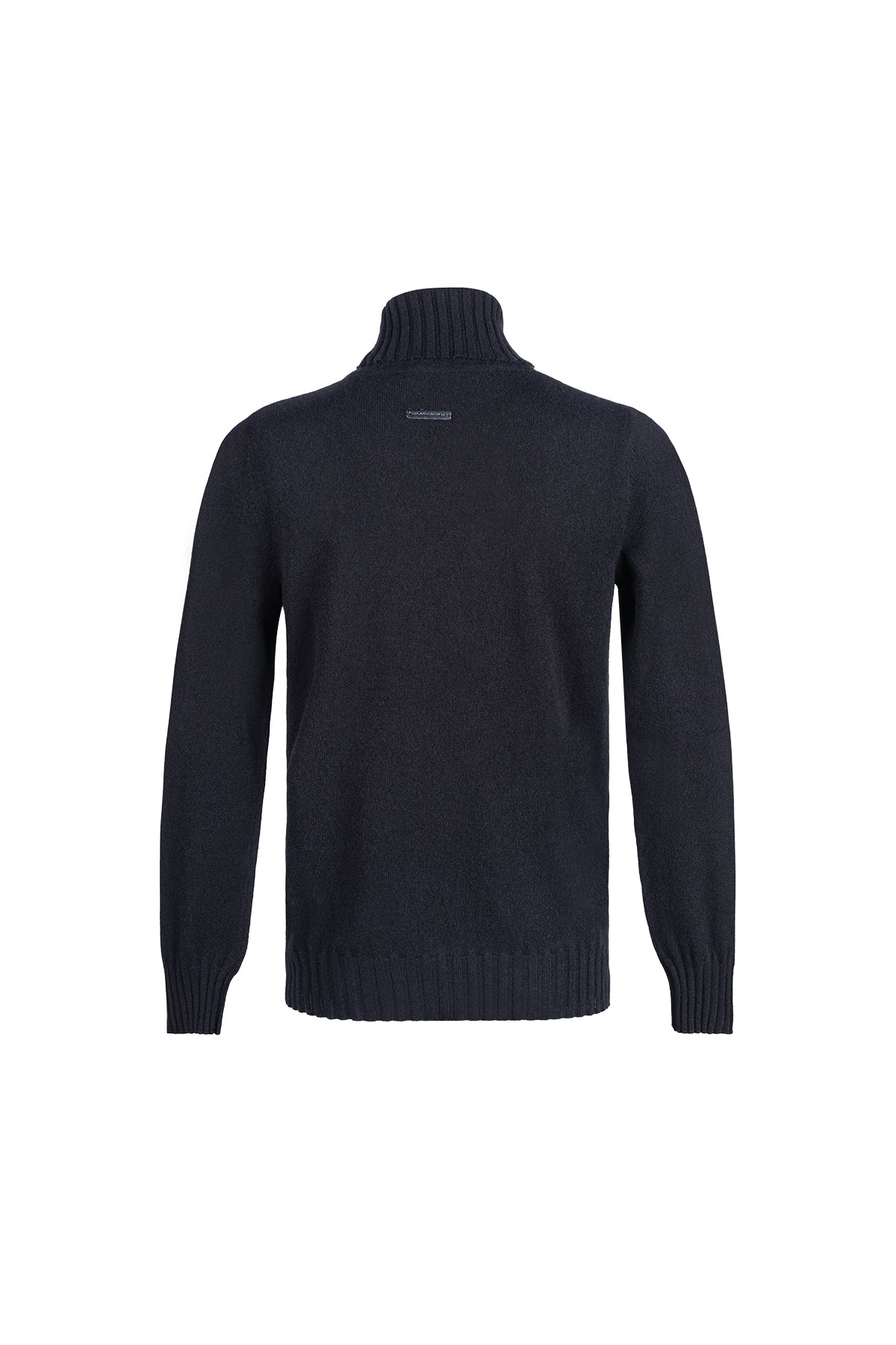 Siyah Lilly Saf Kaşmir Balıkçı Yaka Kazak