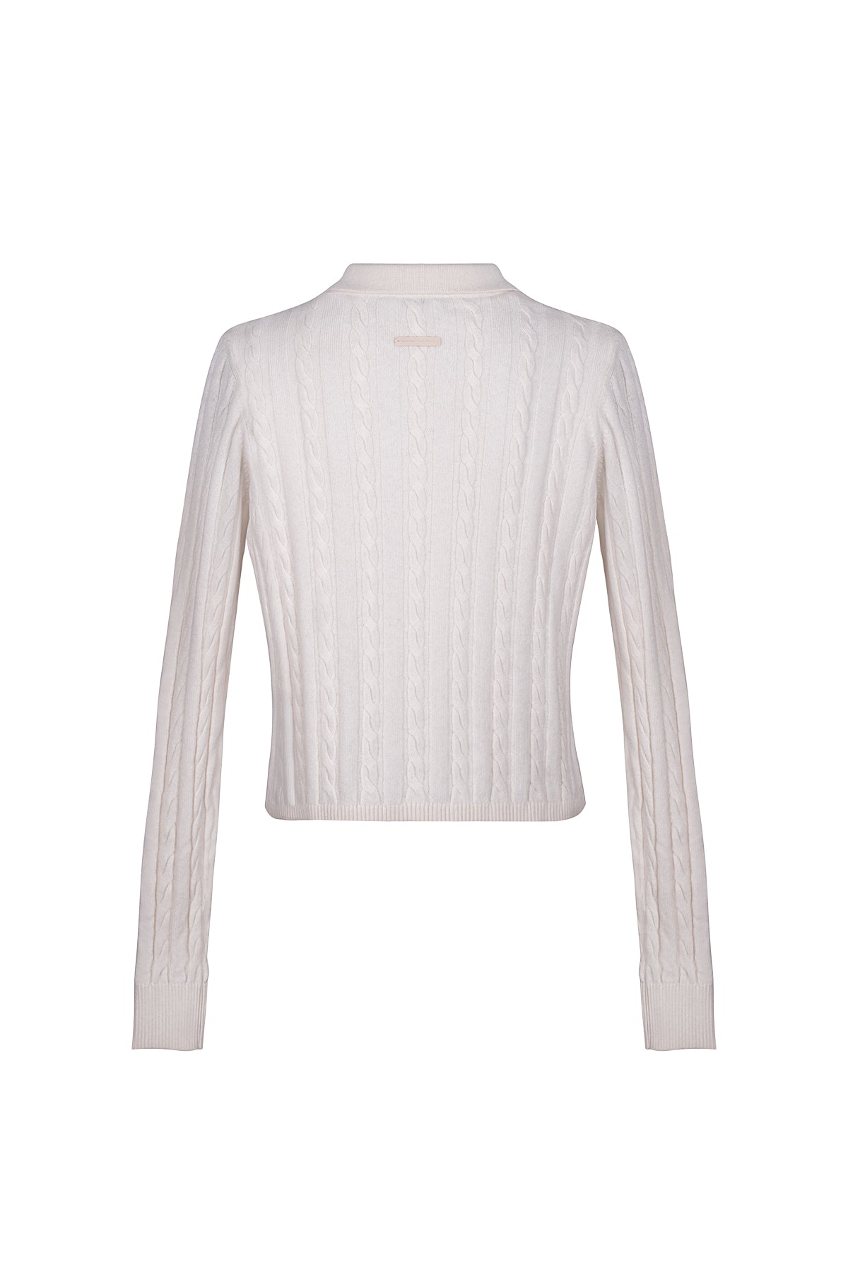 Ekru Amelia Polo Yaka Crop Kazak