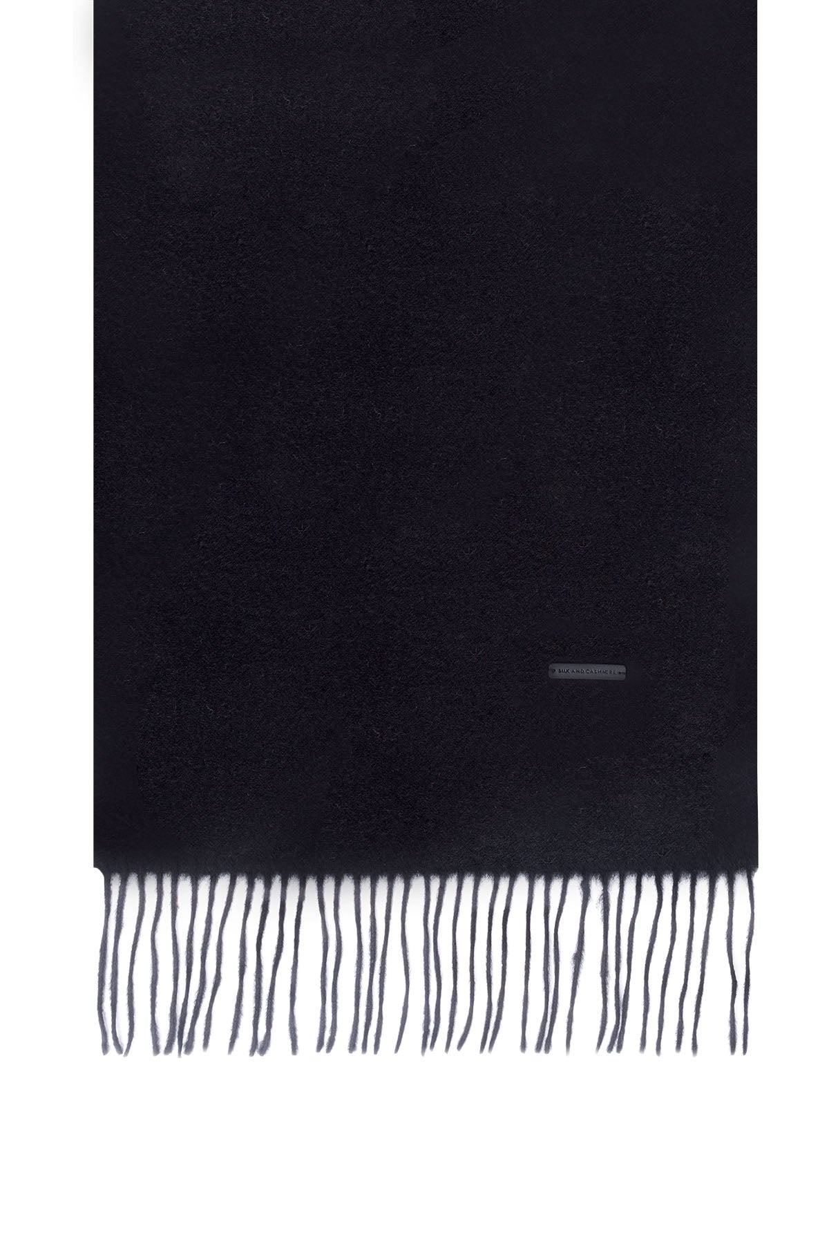 Siyah Patrick Saf Kaşmir Atkı 35x170 cm