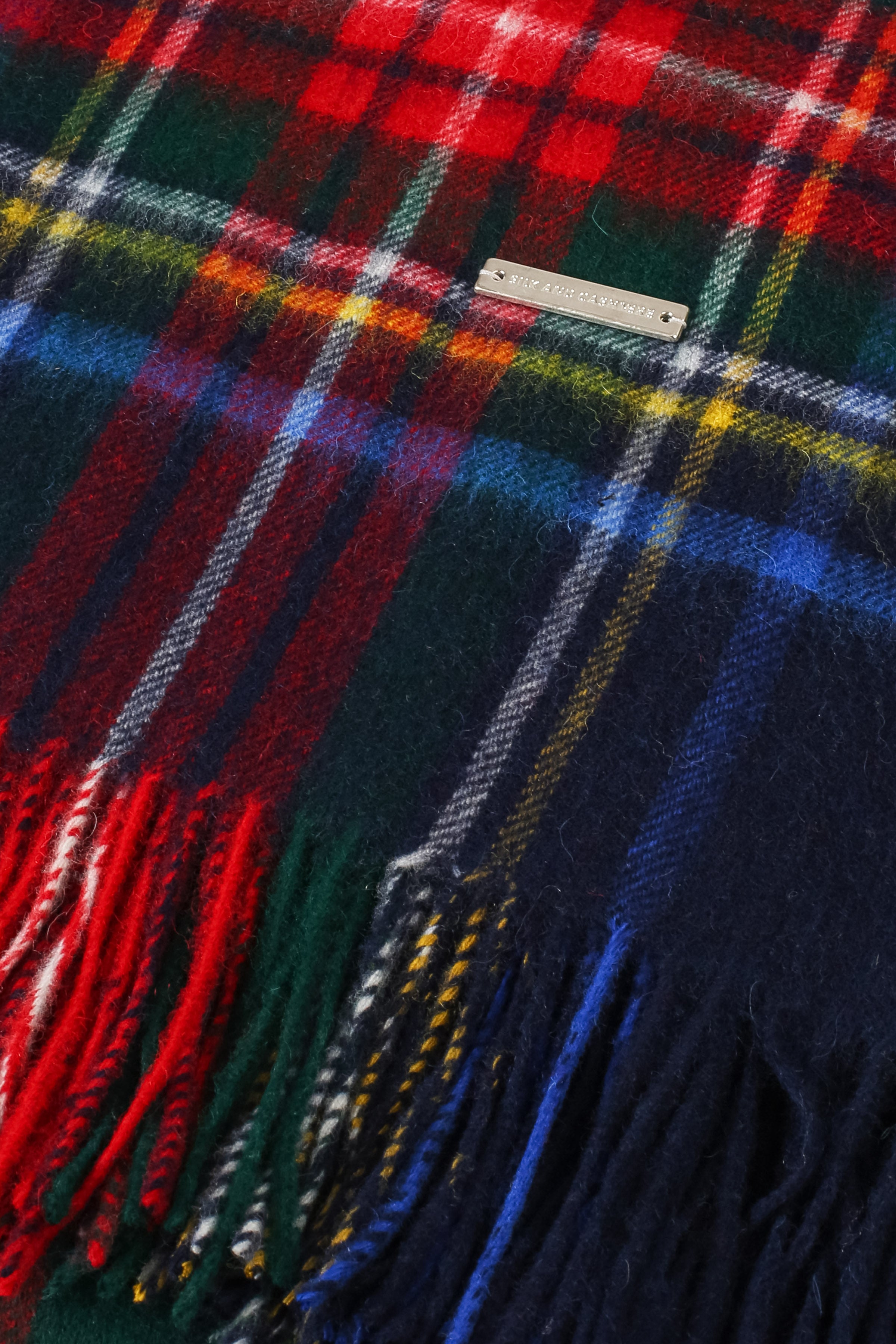 Lacivert Saf Yün Kareli Battaniye 190x140 cm