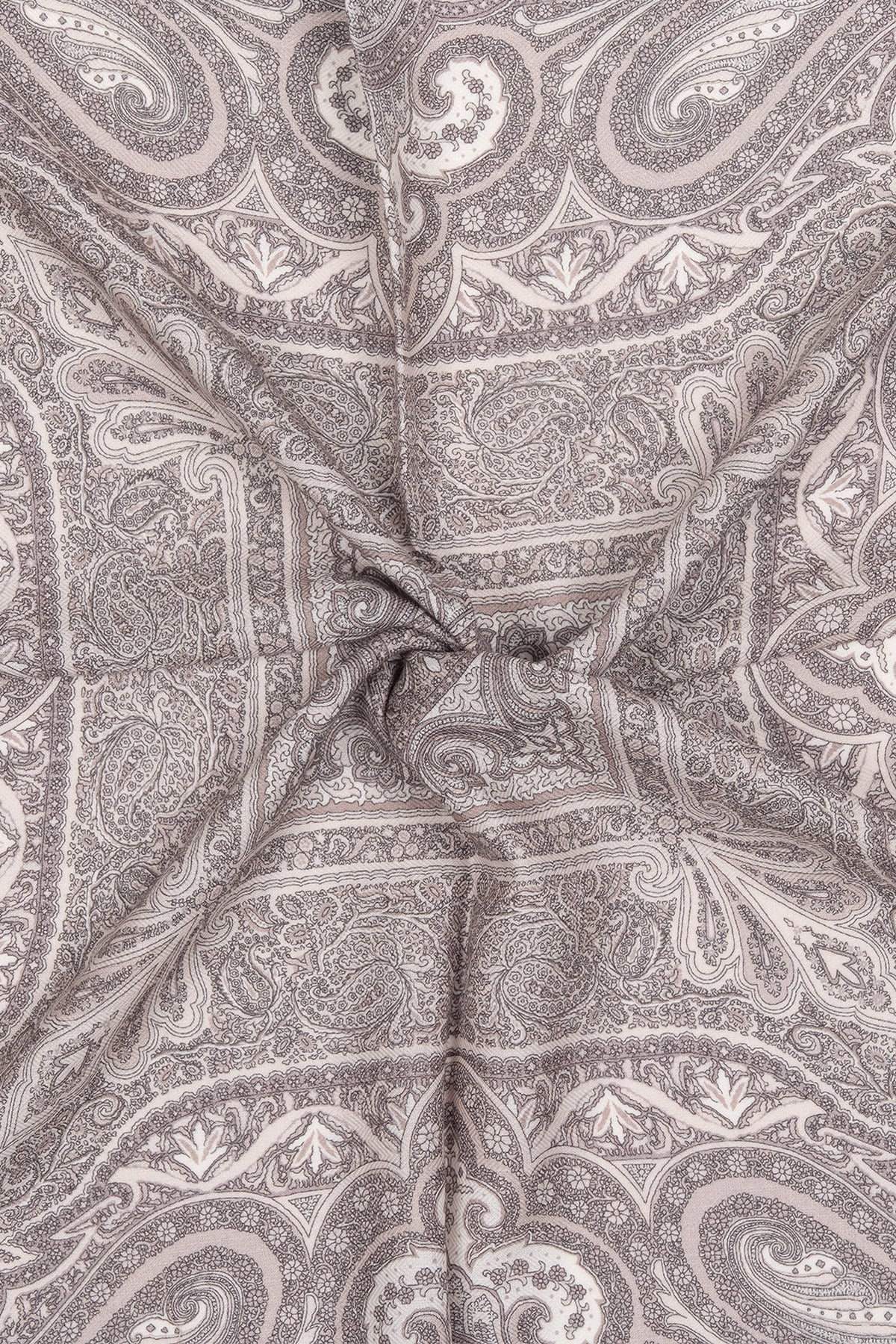 Gri Lena Saf İpek Eşarp 70x70 cm