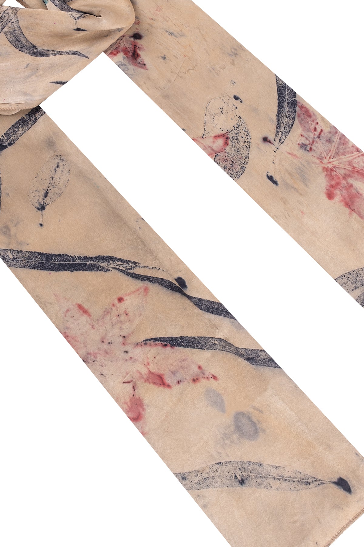 Tarçın Saf İpek El Baskısı Ekolojik Şal 90 x 200 cm