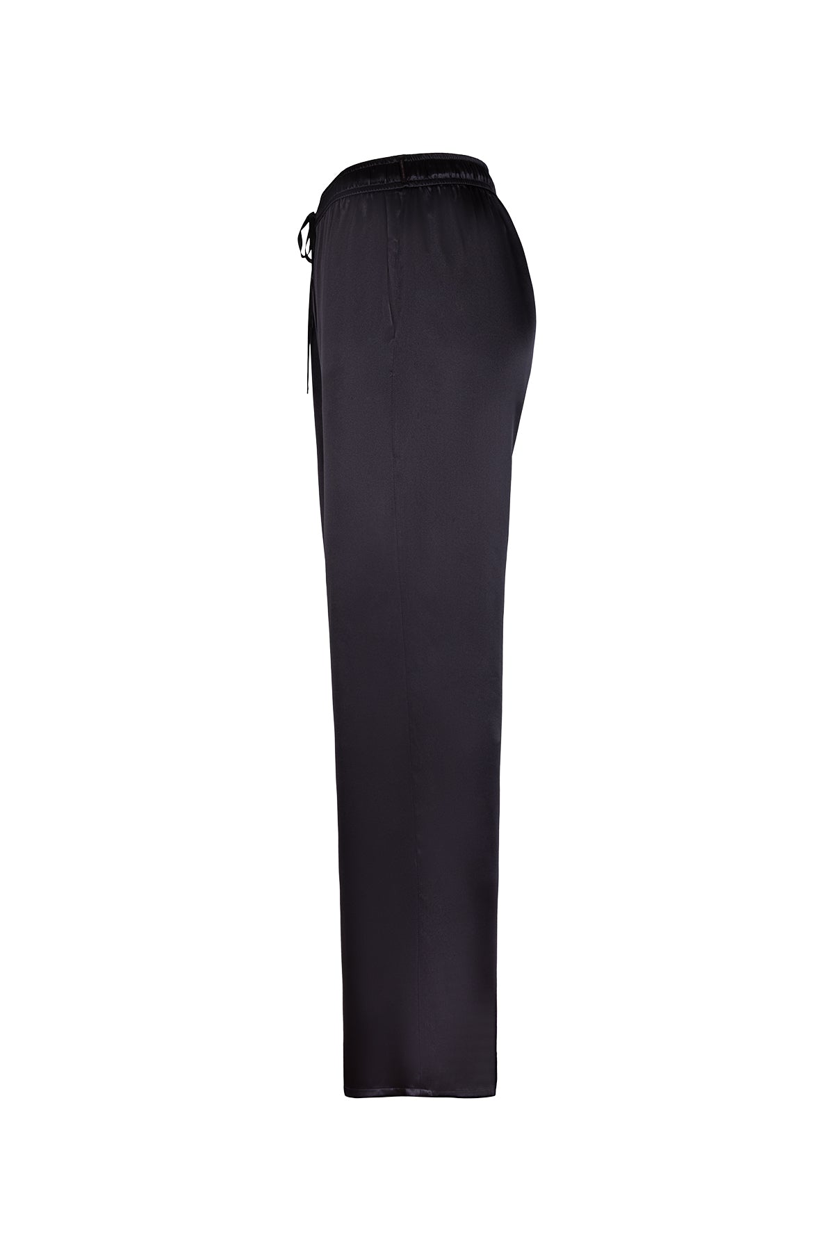 Siyah Astrid Saf İpek Pantolon